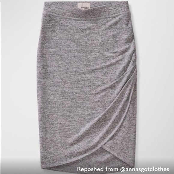 2/$35 • wrap ‘tyra skirt’ in heather gray